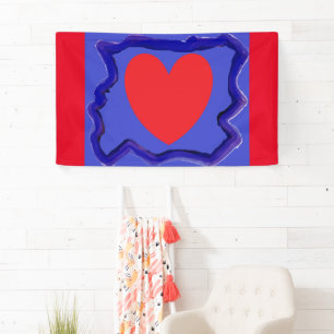 Rot und Blau mit scharfen Kanten niedlich Banner