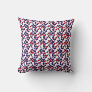 Rot und Blau Paisley Kissen