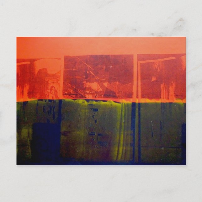 Rot und Blau Postkarte (Vorderseite)