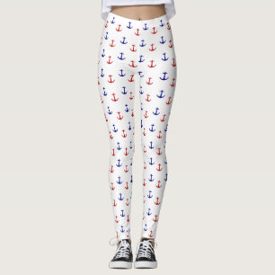 Rot und Blau verankert SeeLeggings Leggings