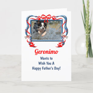 Rot und Blau vom Tag des Hundes Vatertag Karte
