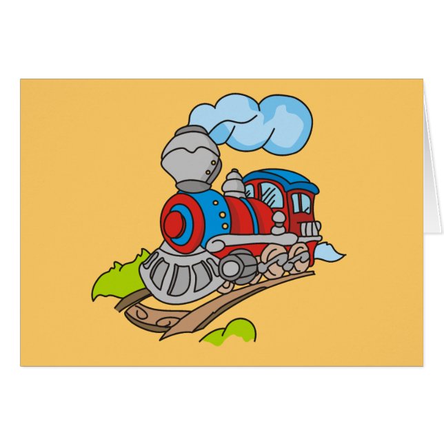 Rot und blaue Zug-T-Shirts und Geschenke (Vorderseite (Horizontal))