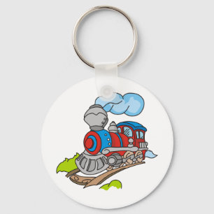 Rot und blauer Zug Schlüsselanhänger