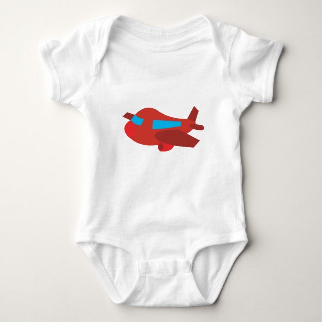 Rot- und Blauflugzeug Baby Strampler (Vorderseite)