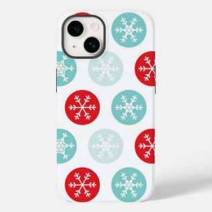Rot und Blues Snowflake Phone Case