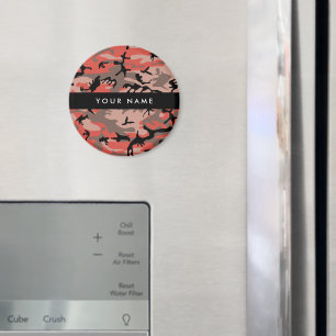 Rot und braun Camouflage Ihr Name Persönlich gesta Magnet