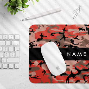 Rot und braun Camouflage Ihr Name Persönlich gesta Mousepad