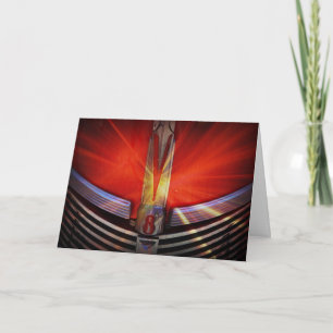 Rot und Chrom V8 Karte