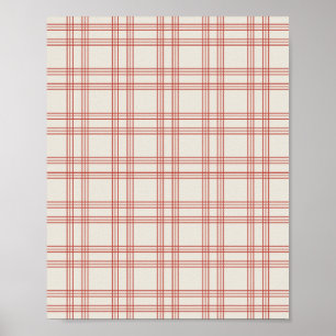 Rot und Cream Gingham Poster
