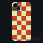 Rot und Creme kariert iPhone 13 Hülle<br><div class="desc">Ein helles Kirschrot und cremefarbenes kariertes Muster,  geometrisch und einfach,  aber die Farben geben ihm ein Gefühl von whimsy & Vintag Fantasie.</div>