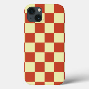 Rot und cremefarben kariert iPhone 13 hülle