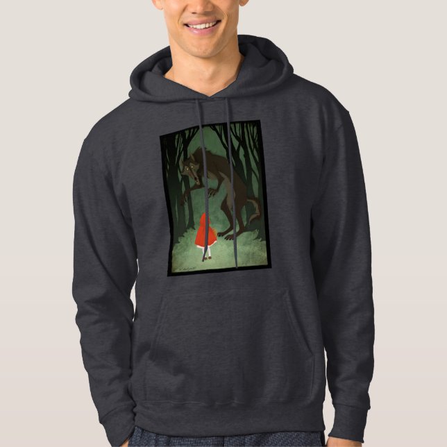 Rot und der Wolf Hoodie (Vorderseite)