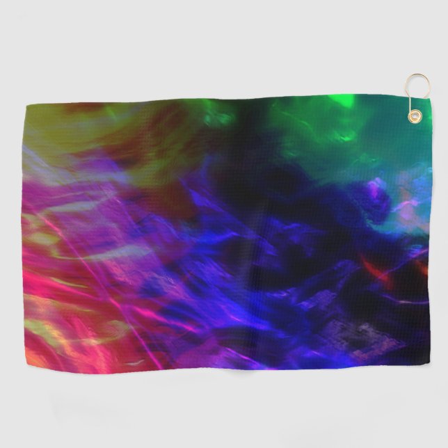 Rot und dunkelblau, in sanften Wellen getaucht Golfhandtuch (Horizontal)