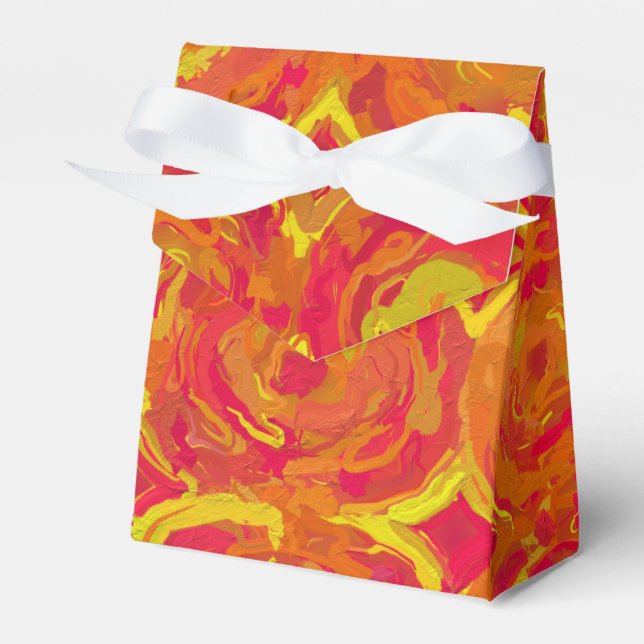 Rot und Gelb Geschenkschachtel (Vorderseite)