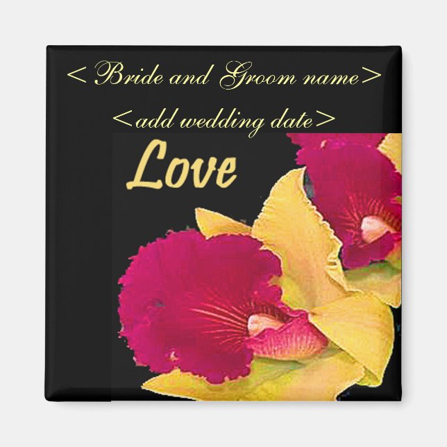Rot und Gelb Gladiolas Magnet (Vorne)