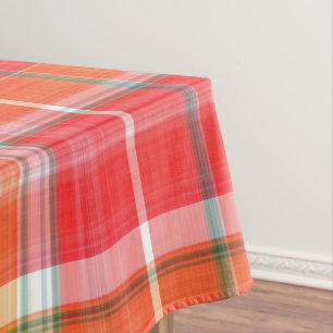 Rot und Gelb kariert und fröhlich Tischdecke