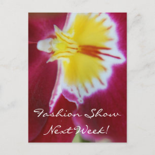 Rot und Gelb Orchid Postkarte