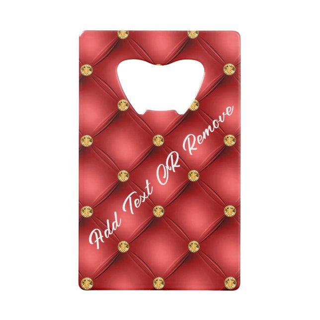 Rot und Gold Flaschenöffner mit benutzerdefinierte (Vorderseite)