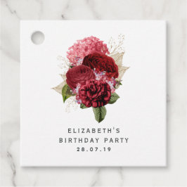 Rot und Gold Geschenkanhänger