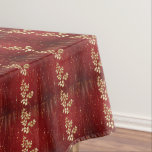 Rot und Gold Glitzer<br><div class="desc">Rot und goldfarben Glitzer Tischdecke,  festlich für die Ferien.</div>