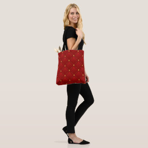 Rot- und Gold-Jugendstil-Muster