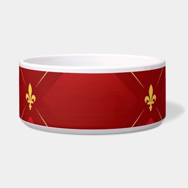 Rot und Gold Jugendstil Napf (Vorderseite)