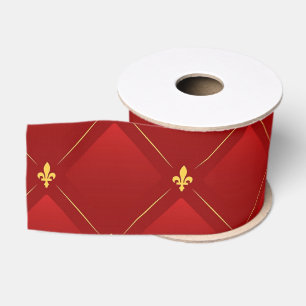 Rot und Gold Jugendstil Ripsband