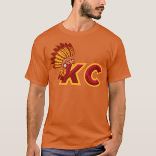 Rot und Gold KC Chief Kopfschmuck T-Shirt