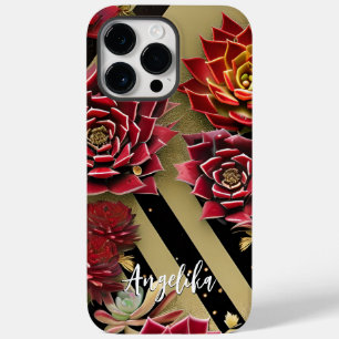 Rot und Gold Minimalistisch Abstrakt Case-Mate iPhone 14 Pro Max Hülle