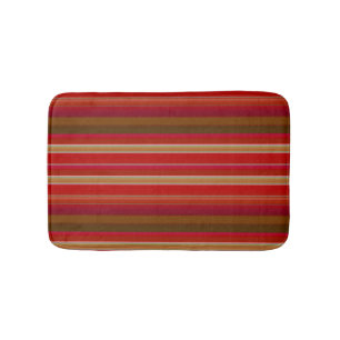 Rot und Gold Streifen Badematte