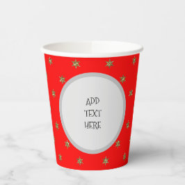 Rot und Gold Weihnachten Pappbecher