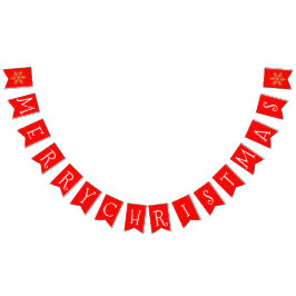 Rot und Gold Weihnachten Wimpelkette