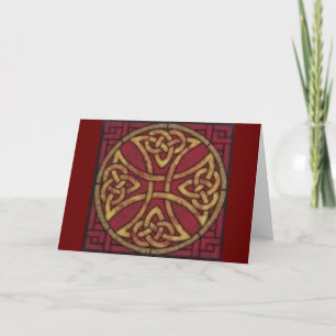 Rot und Goldceltic-Knoten Karte