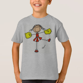 Rot und Goldcheerleader T-Shirt