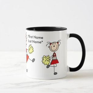 Rot und Goldcheerleader-Tasse Tasse