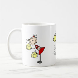 Rot und Goldcheerleader-Tasse Tasse