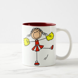 Rot und Goldcheerleader Zweifarbige Tasse
