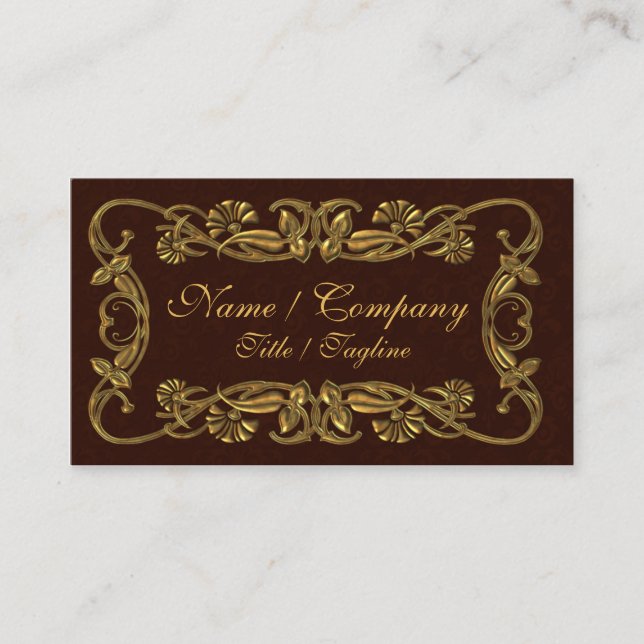 Rot und Goldeleganz Visitenkarte (Vorderseite)