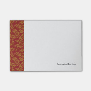 Rot- und Goldflormuster Post-it Klebezettel