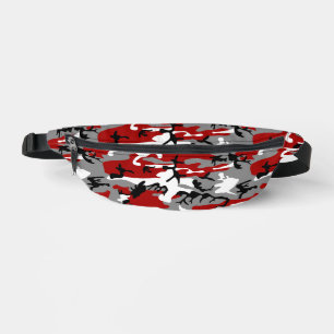 Rot und Grau Camouflage, Militär, Armee Bauchtasche