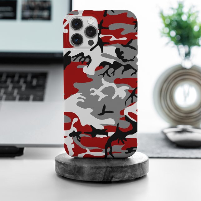 Rot und Grau Camouflage, Militär, Armee Case-Mate iPhone Hülle (Von Creator hochgeladen)