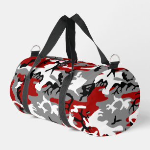Rot und Grau Camouflage, Militär, Armee Duffle Bag
