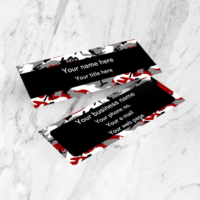 Rot und Grau Camouflage, Militär, Armee Mini Visitenkarte (Von Creator hochgeladen)