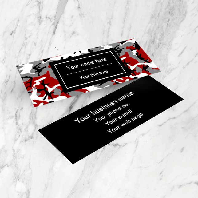 Rot und Grau Camouflage, Militär, Armee Mini Visitenkarte (Von Creator hochgeladen)