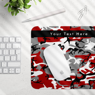 Rot und Grau Camouflage, Militär, Armee Mousepad
