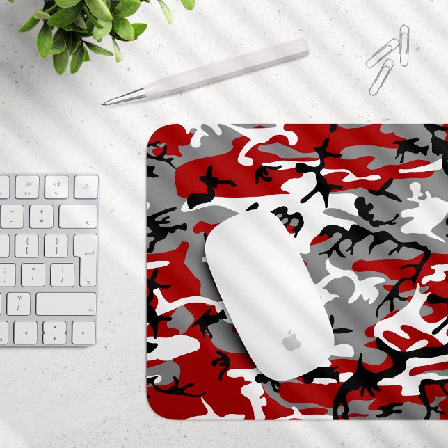 Rot und Grau Camouflage, Militär, Armee Mousepad (Von Creator hochgeladen)