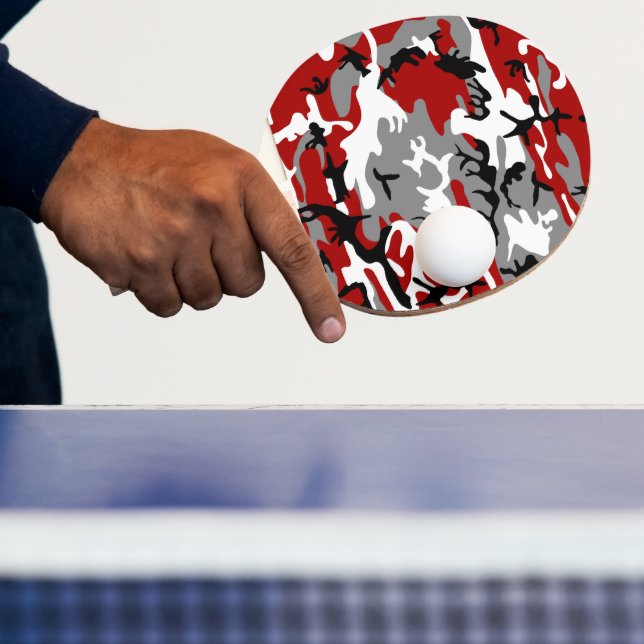 Rot und Grau Camouflage, Militär, Armee Tischtennis Schläger (InSitu)