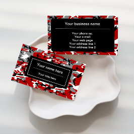 Rot und Grau Camouflage, Militär, Armee Visitenkarte