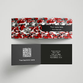 Rot und Grau Camouflage, Militär, Armee Visitenkarten
