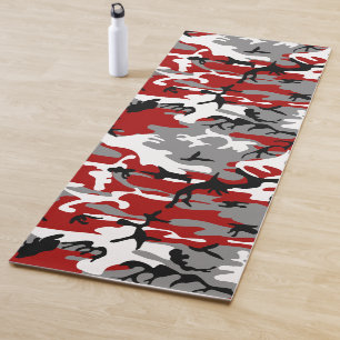 Rot und Grau Camouflage, Militär, Armee Yogamatte